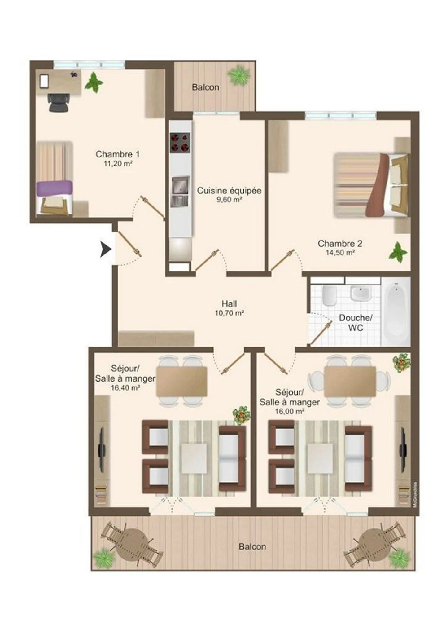 Appartement Lumineux dans Quartier Calme - Photo 7 sur 7