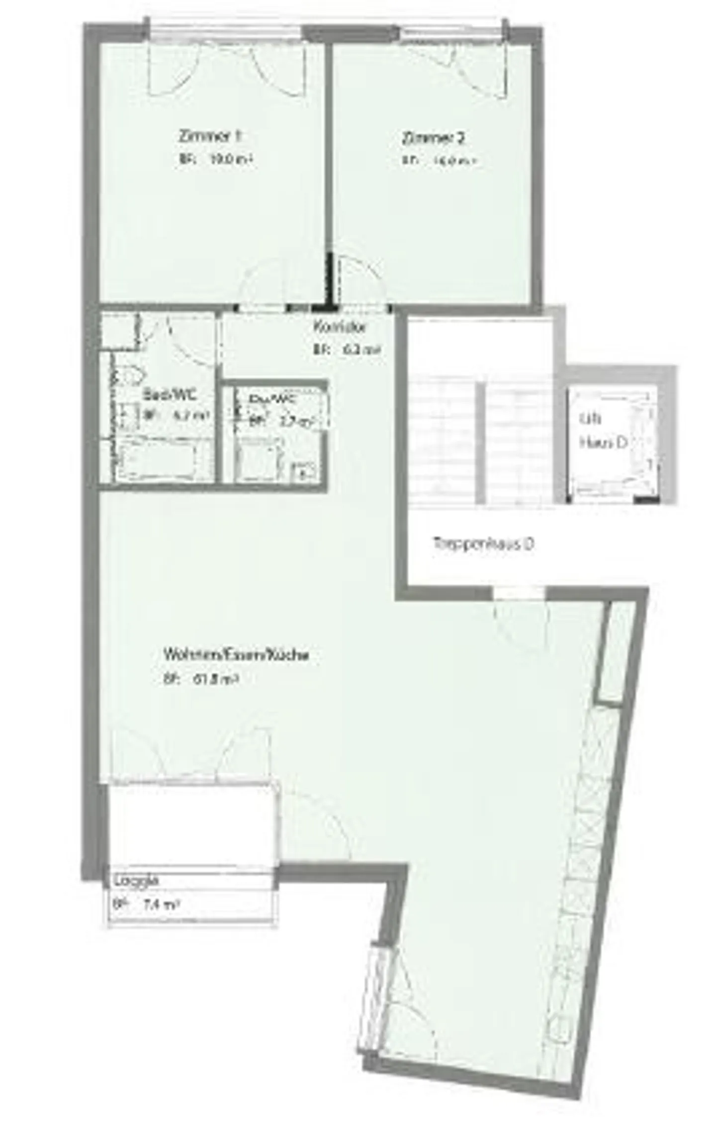 3.5-room apartment on the 2nd floor for rent in 8048 Zurich - Photo 7 of 7