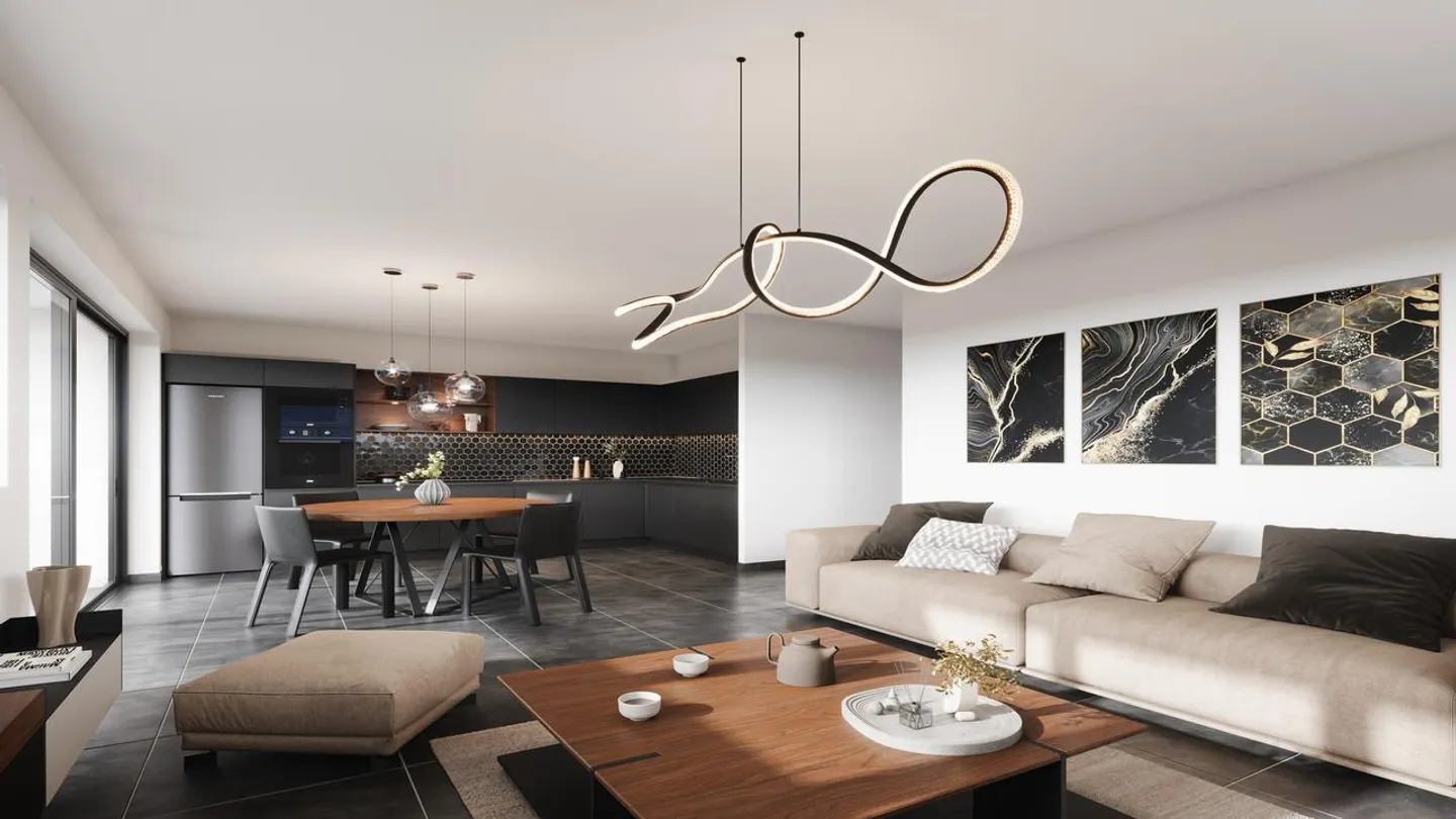 ZU VERKAUFEN WOHNUNG MIT PRIVATEM RASEN 3.5 ZIMMER IN GRONE - Foto 1 von 4