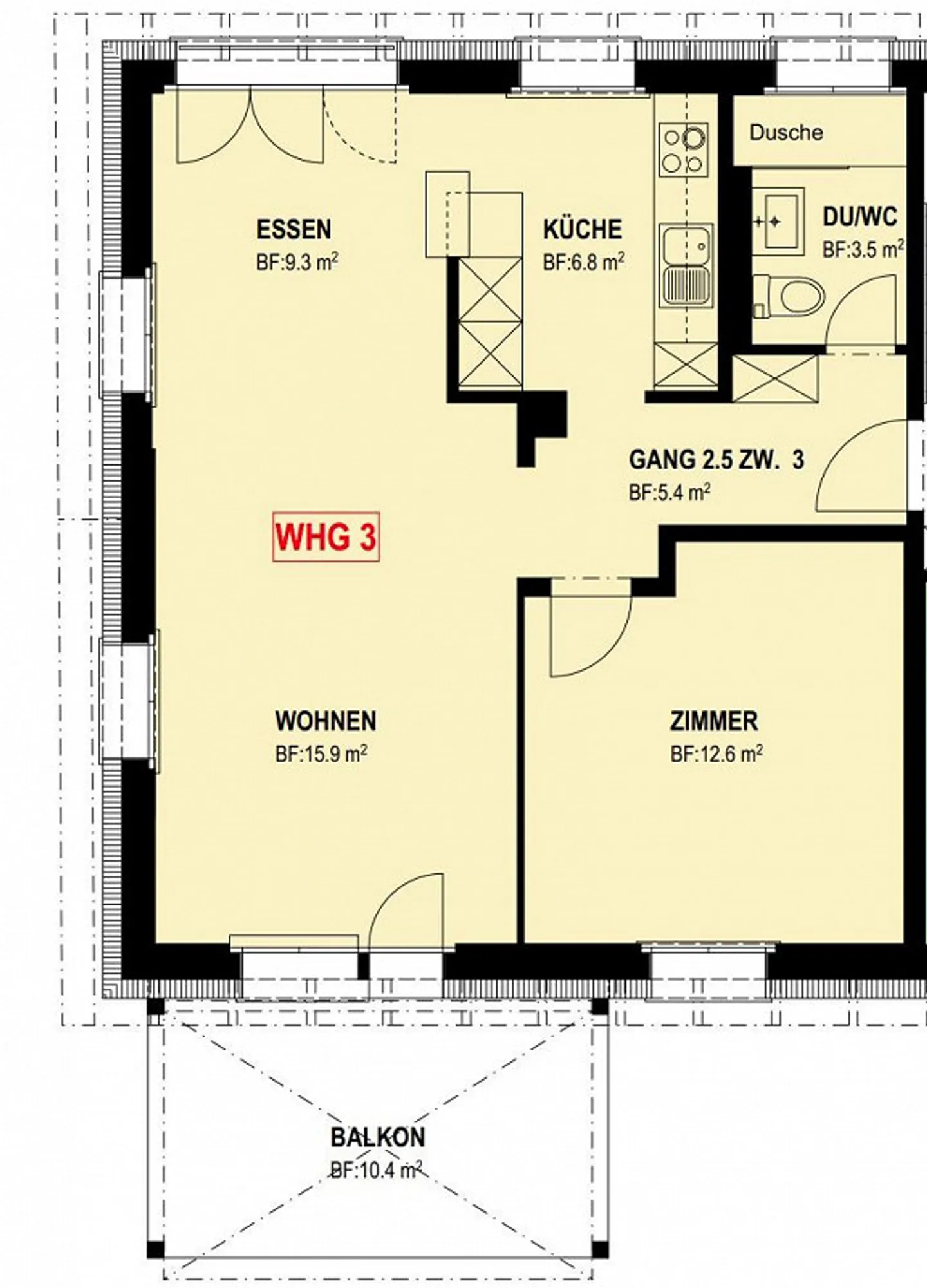 Appartamento 2.5 stanze come nuovo in una posizione tranquilla - Foto 10 di 10