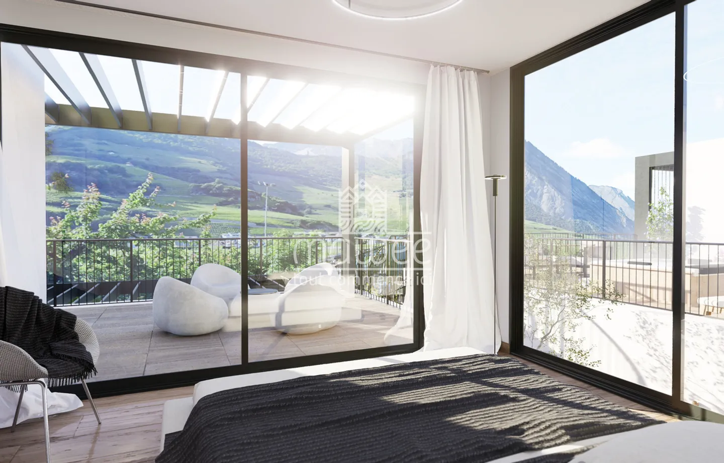 New contemporary villa in Saillon - A preserved living environment - Photo 2 of 5