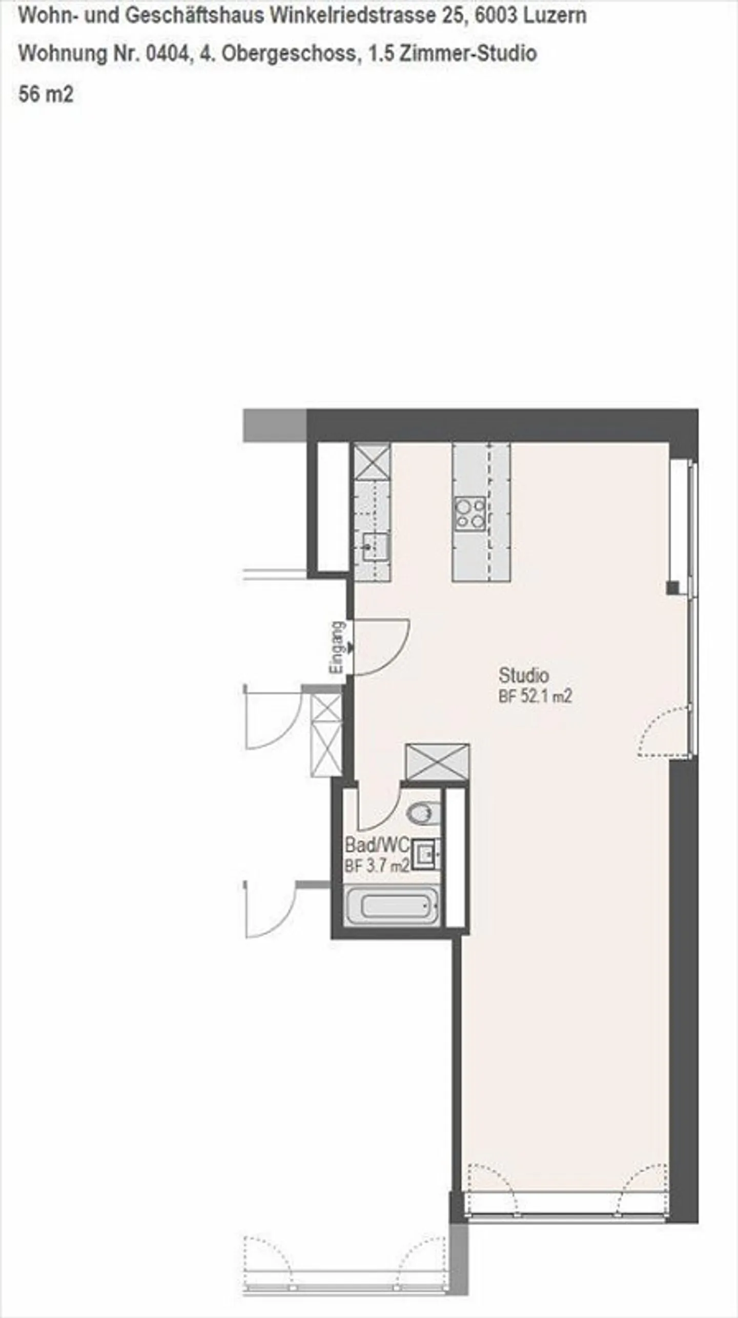 Modernes Apartment in Luzern - Foto 7 von 7