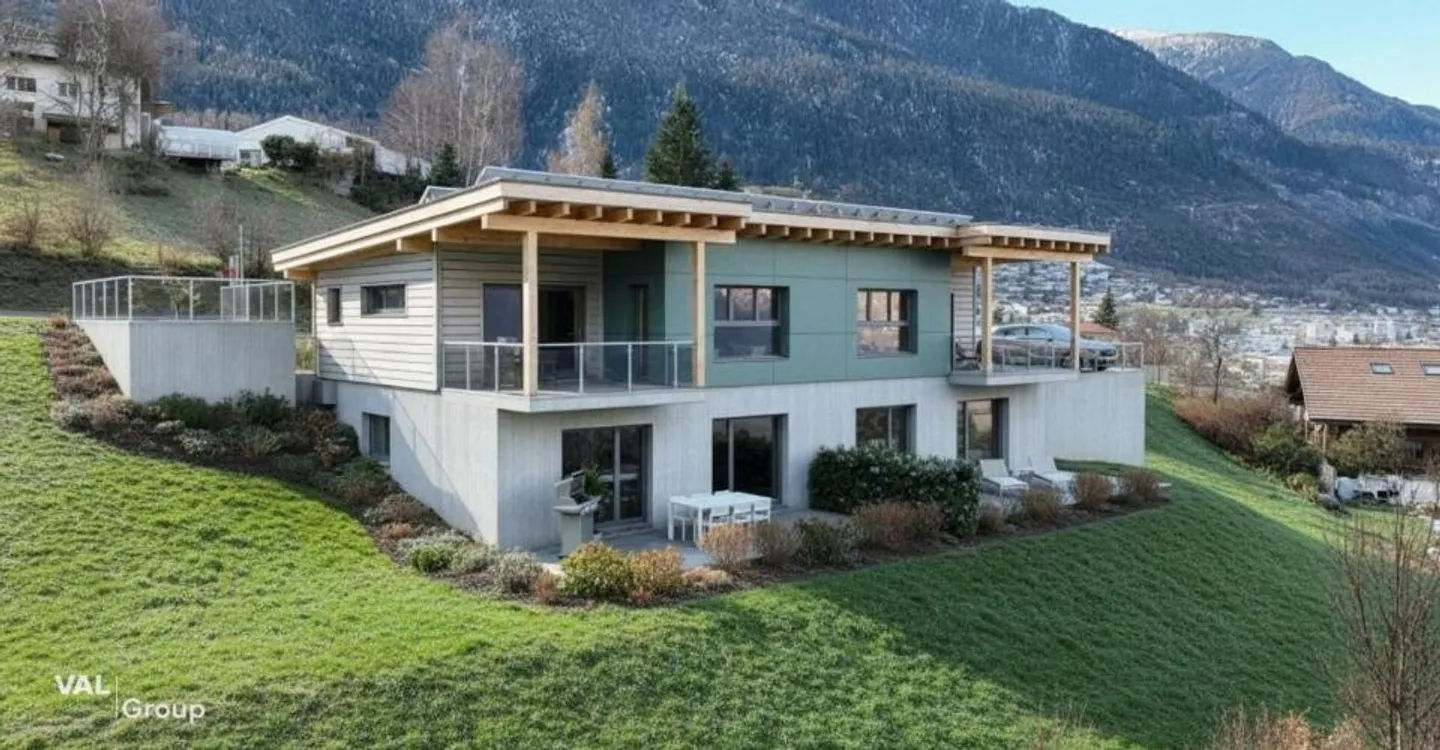 Maison familiale jumelée exclusive au-dessus des toits de Brig-Glis - Photo 1 sur 6