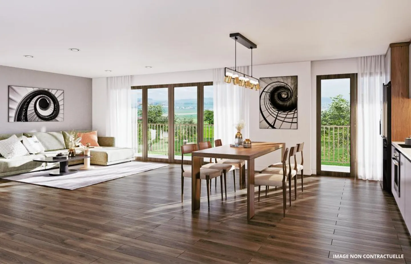 BAT2 LOT6 - WOHNUNG MIT SUPERBER TERRASSE VON 24 M2 MIT PANORAMABLICK ÜBER DAS LAND - Foto 2 von 4