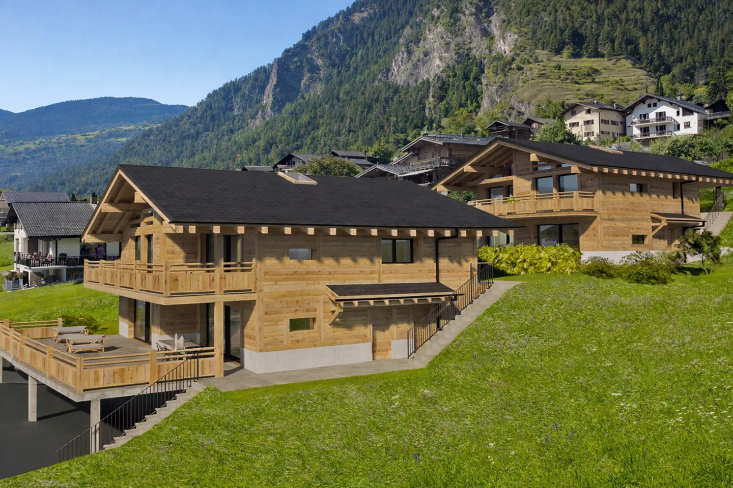 Appartement alpin moderne avec terrasse - Photo 7 sur 8