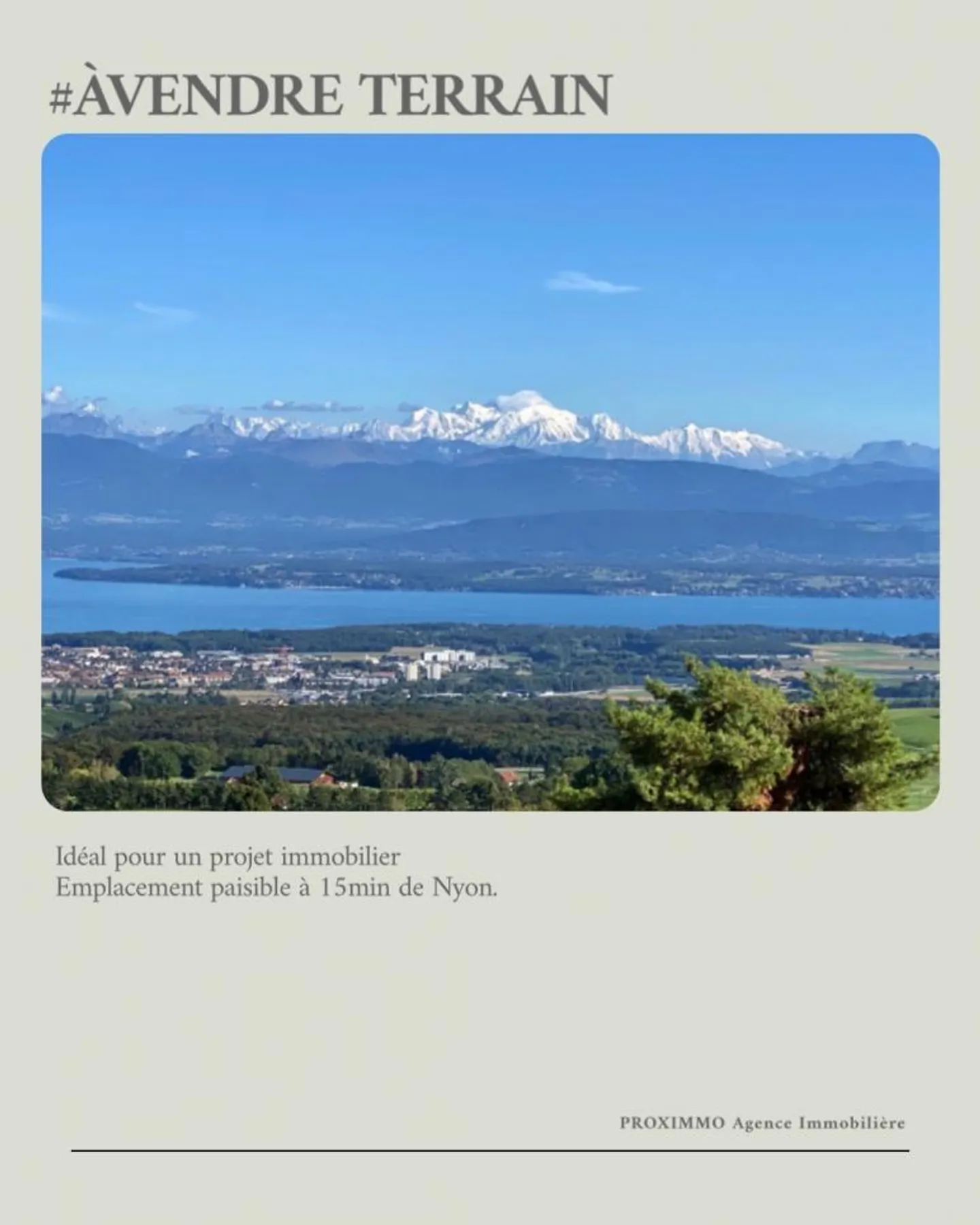 LAND FOR SALE - 15 MINUTES FROM NYON - Photo 1 of 1