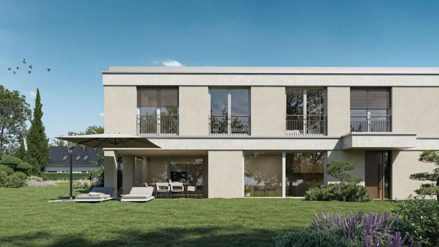 Panoramic View & Idyllic - Modern Double Family House in Bichelsee - Photo 2 of 6