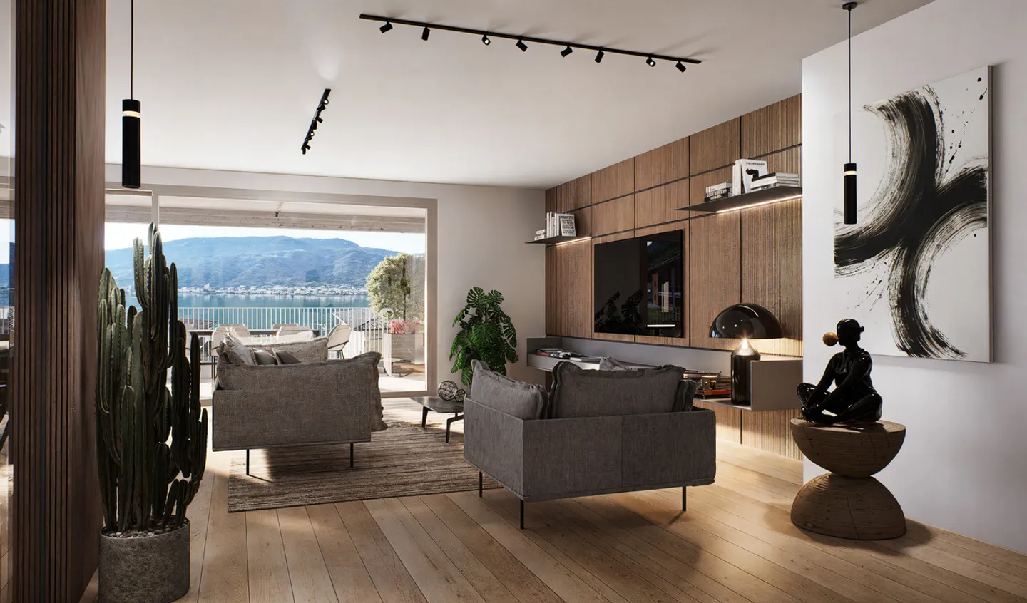 NUOVO 2.5 LOCALI CON SPLENDIDA VISTA LAGO E GIARDINO PRIVATO - Foto 5 di 12