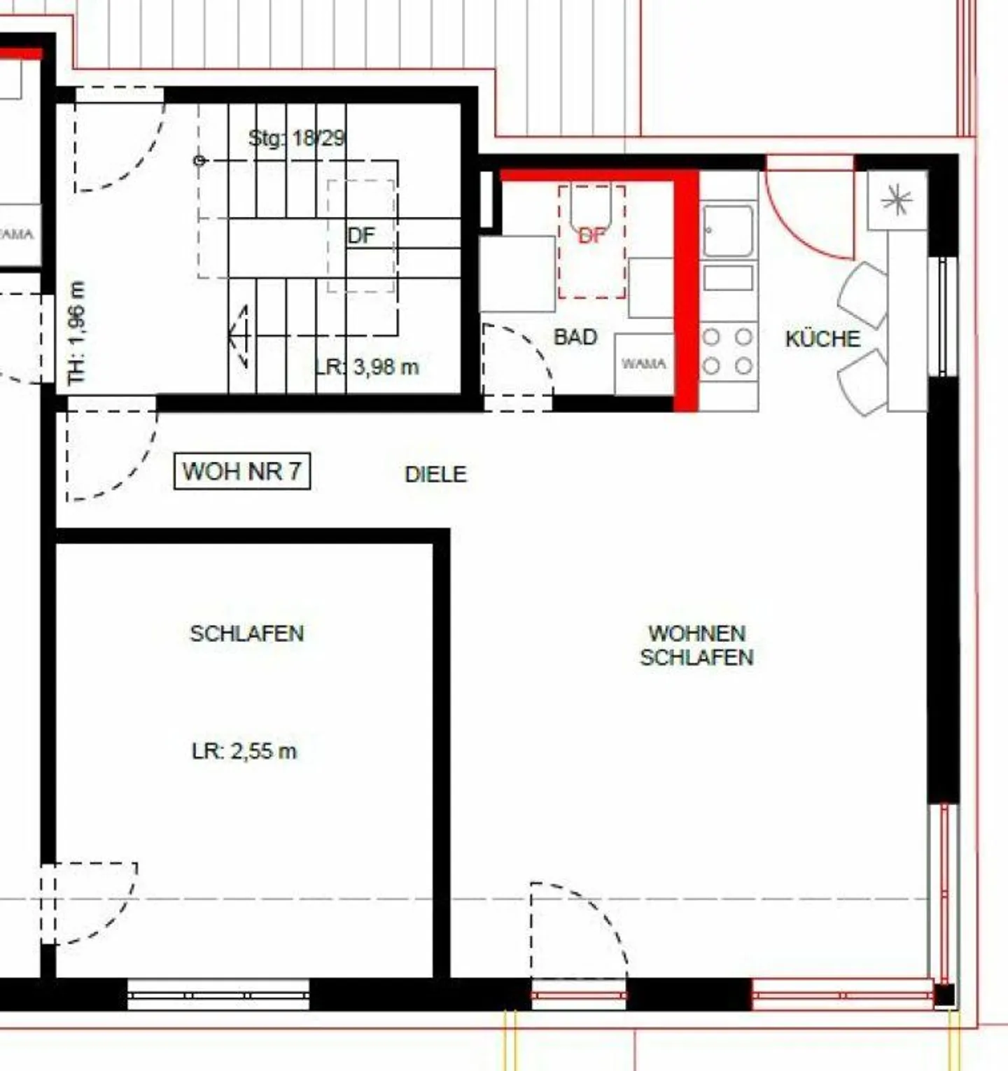 Appartement 1,5 pièces avec galerie et terrasse sur le toit (préparé) - Photo 10 sur 11