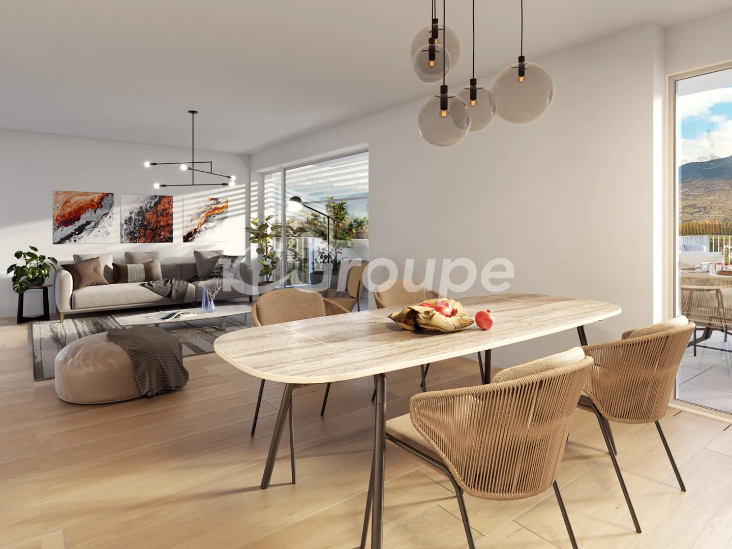 Herrliche neue 3.5-Zimmerwohnung in Bramois mit grosser Terrasse - Foto 2 von 8