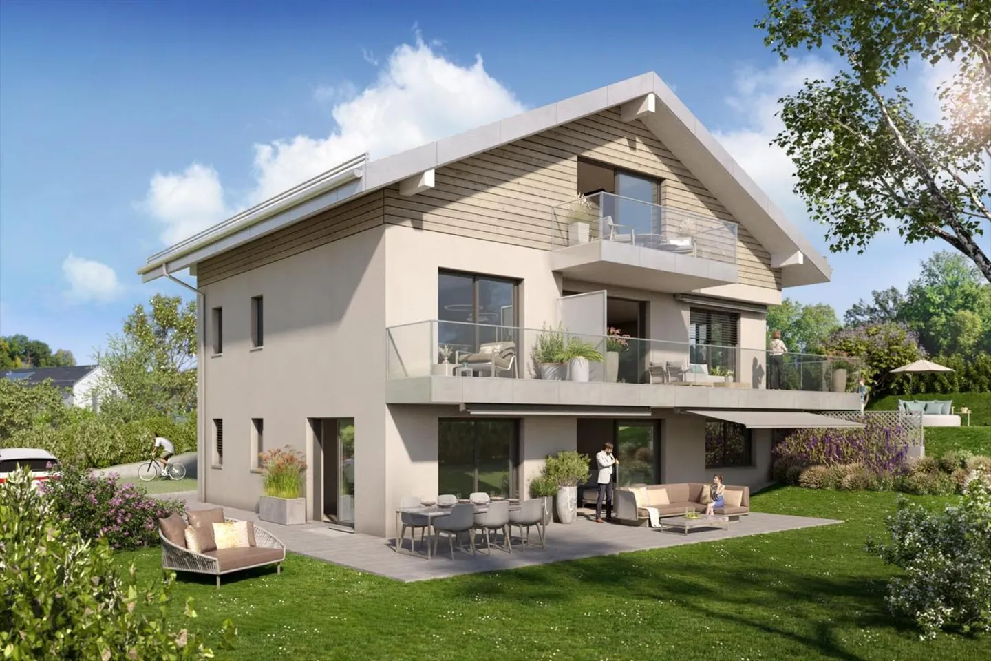 4.5-room apartment/villa + large basement in Mont-sur-Lausanne - Photo 2 of 3