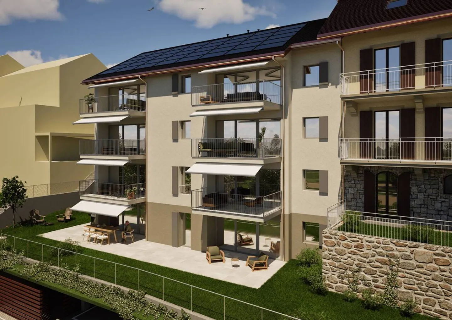 Nuova costruzione di 6 appartamenti, certificata Minergie + 4 appartamenti in un edificio esistente - Foto 1 di 6