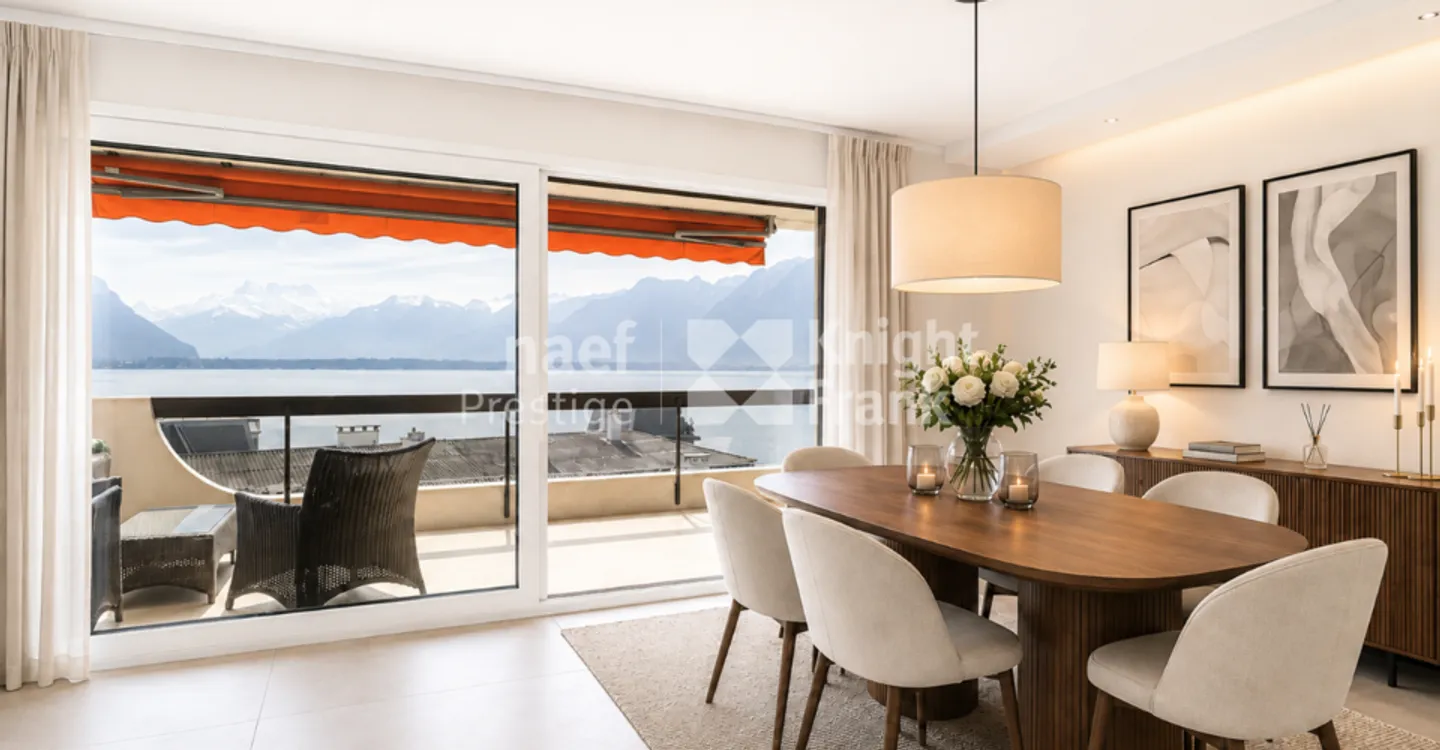 Superb 3.5 room apartment on the lake shore for sale in the center of Montreux - Photo 5 of 12
