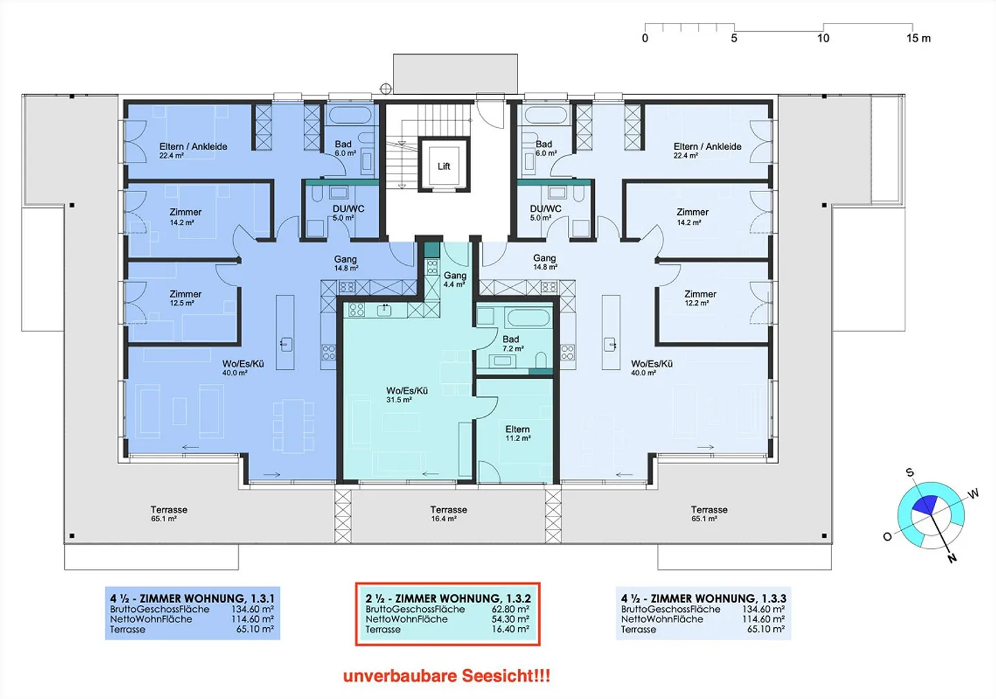 Appartamento da sogno di 2,5 stanze con vista lago e vista sul verde - Foto 14 di 18