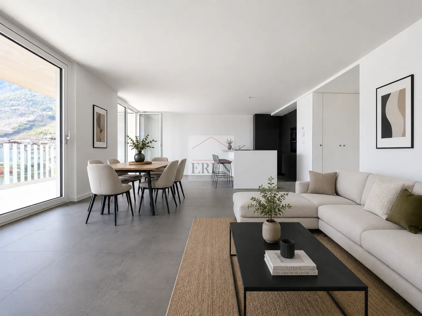 Spacious 4.5-room penthouse, recent and modern, 150 m2 southwest with quality finishes in the center of Fully - Photo 1 of 13