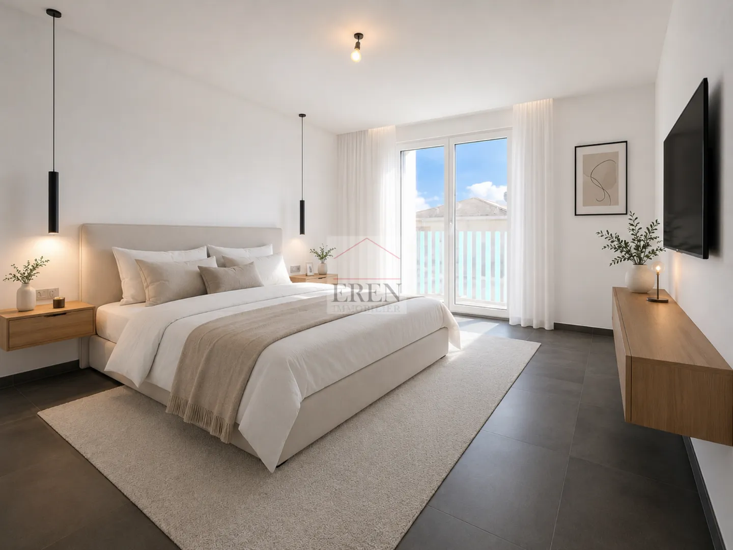 Spacious 4.5-room penthouse, recent and modern, 150 m2 southwest with quality finishes in the center of Fully - Photo 9 of 13