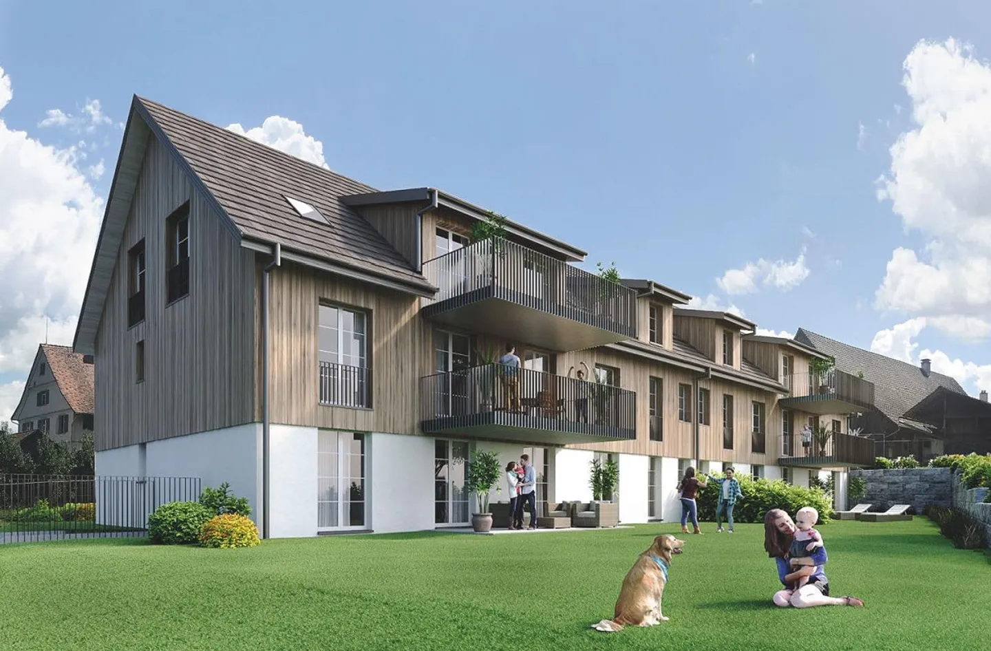 Appartamento moderno di 3,5 stanze con grande terrazza e vista sul verde - Foto 1 di 7
