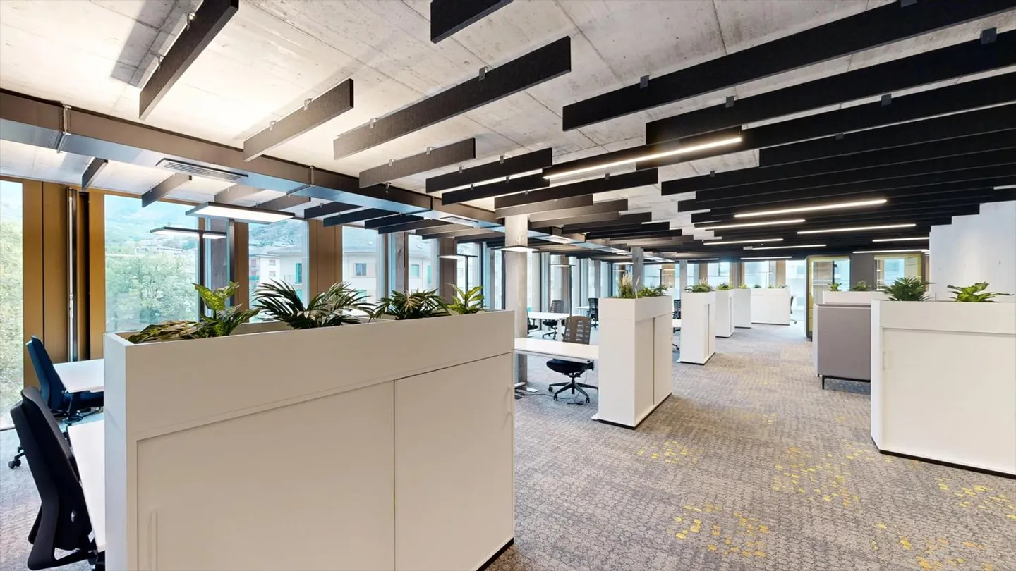 À louer au cœur de Sion, magnifiques bureaux partiellement meublés à partir de 70 m2 dans un nouveau quartier. - Photo 4 sur 12