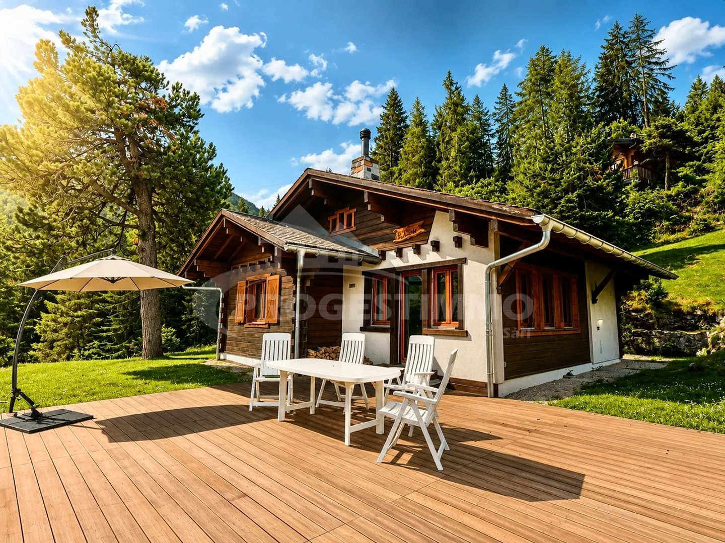 Charmantes Chalet in La Tzoumaz - Foto 1 von 9