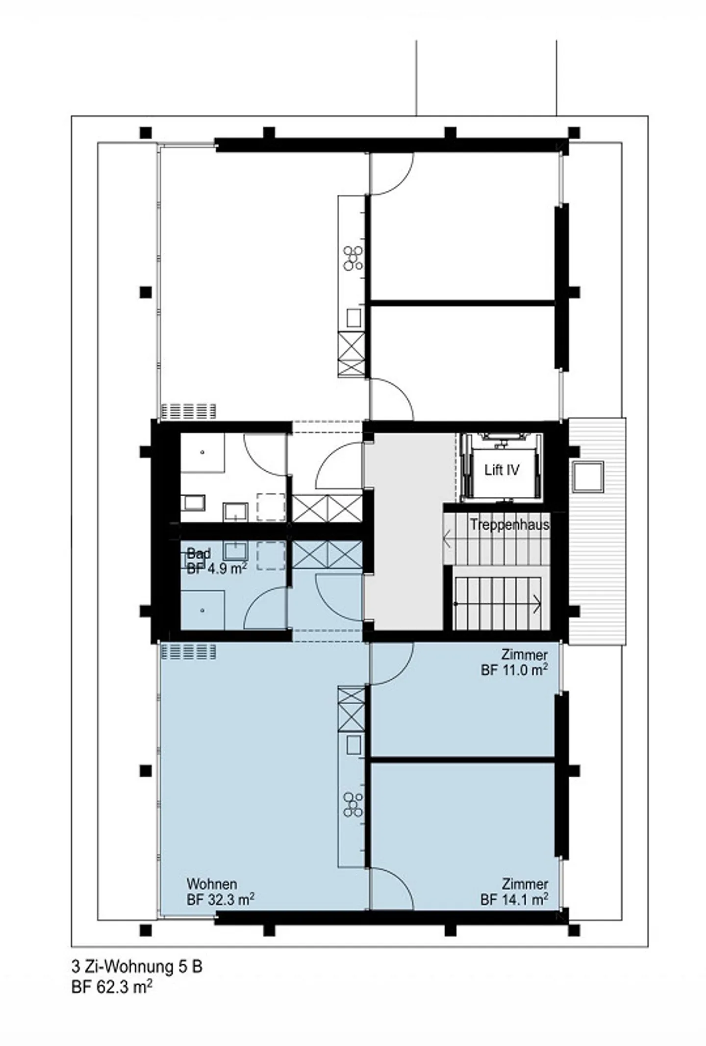 Appartement en attique de 3,5 pièces à Buchs - Photo 6 sur 6