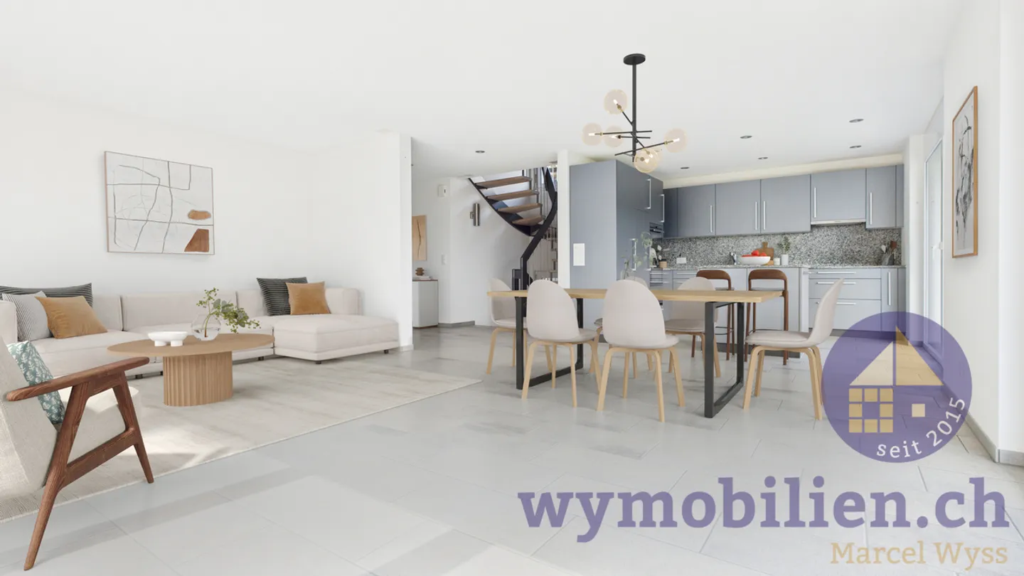 7.5-Zimmer-Einfamilienhaus mit Weitblick  + Doppelgarage in Toffen - Foto 3 von 11