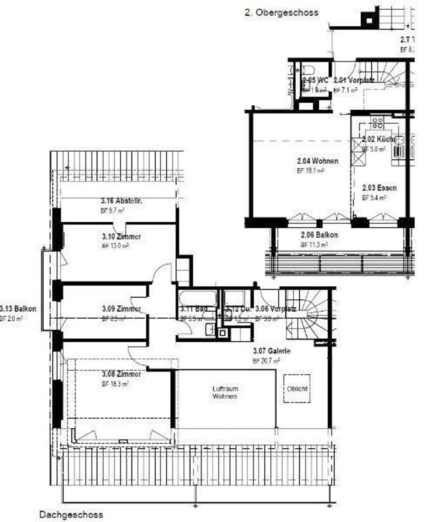 Appartement duplex moderne avec vue - Photo 12 sur 12