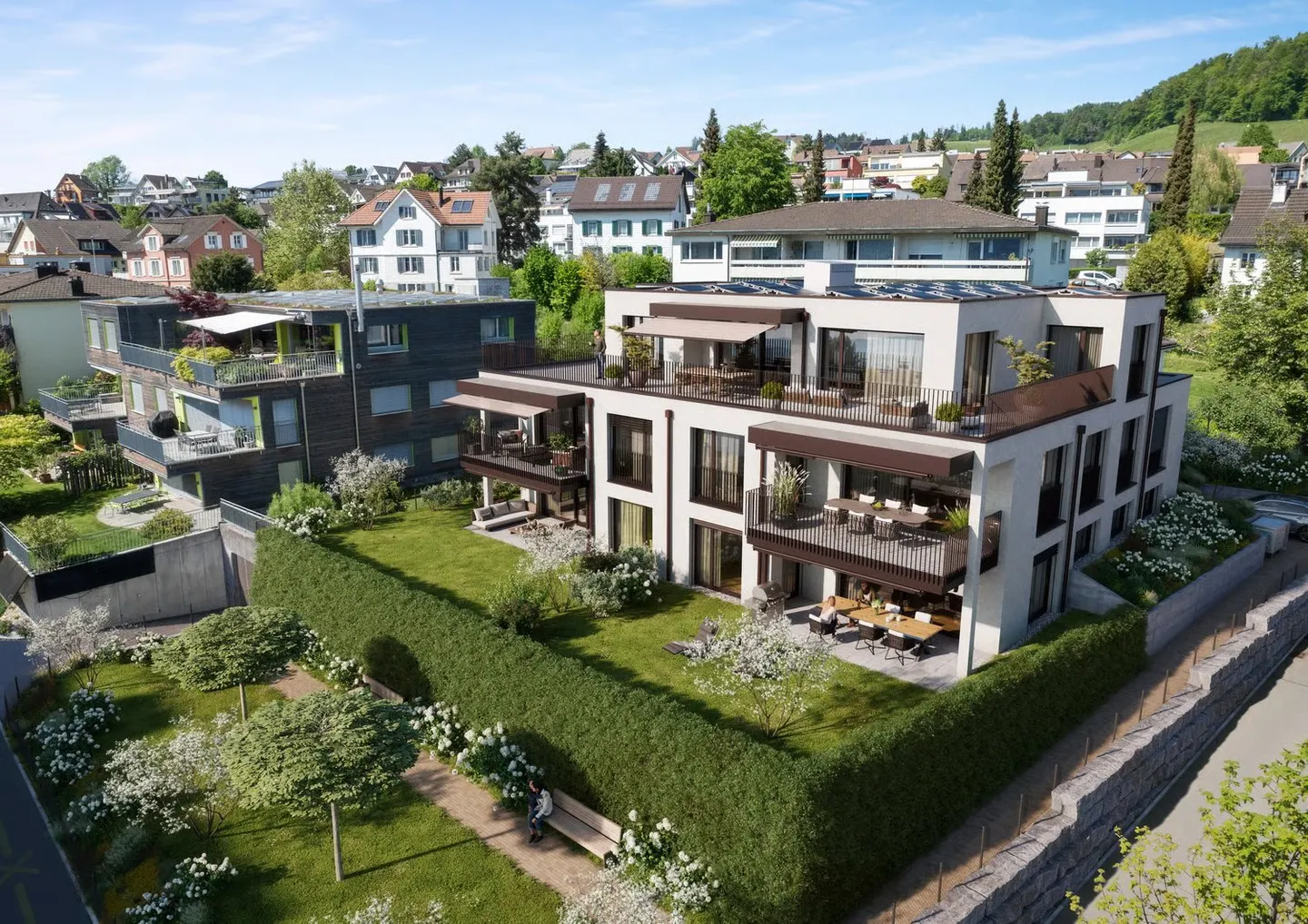 Newly built 4.5-room penthouse apartment, 148m2 living space, centrally located, wonderful lake view - Photo 1 of 7