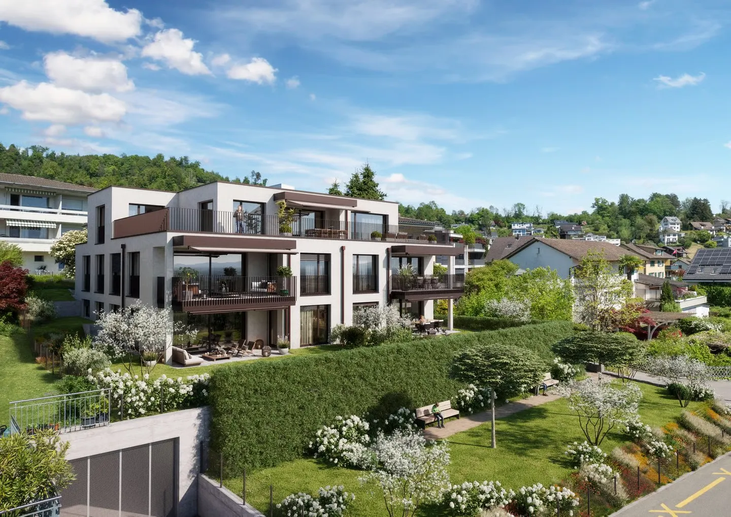 Newly built 4.5-room penthouse apartment, 148m2 living space, centrally located, wonderful lake view - Photo 3 of 7