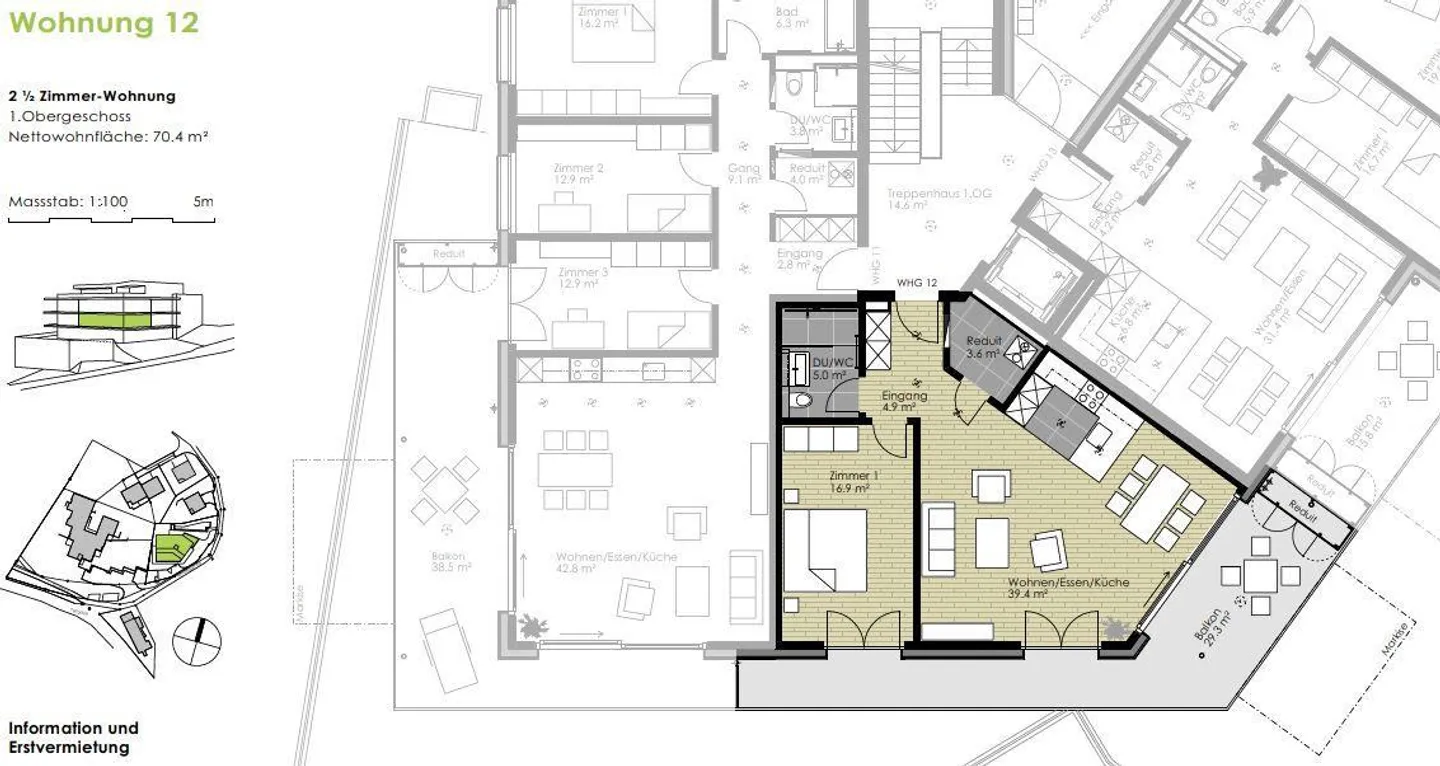 2.5-room apartment in Schaffhausen - Photo 9 of 9