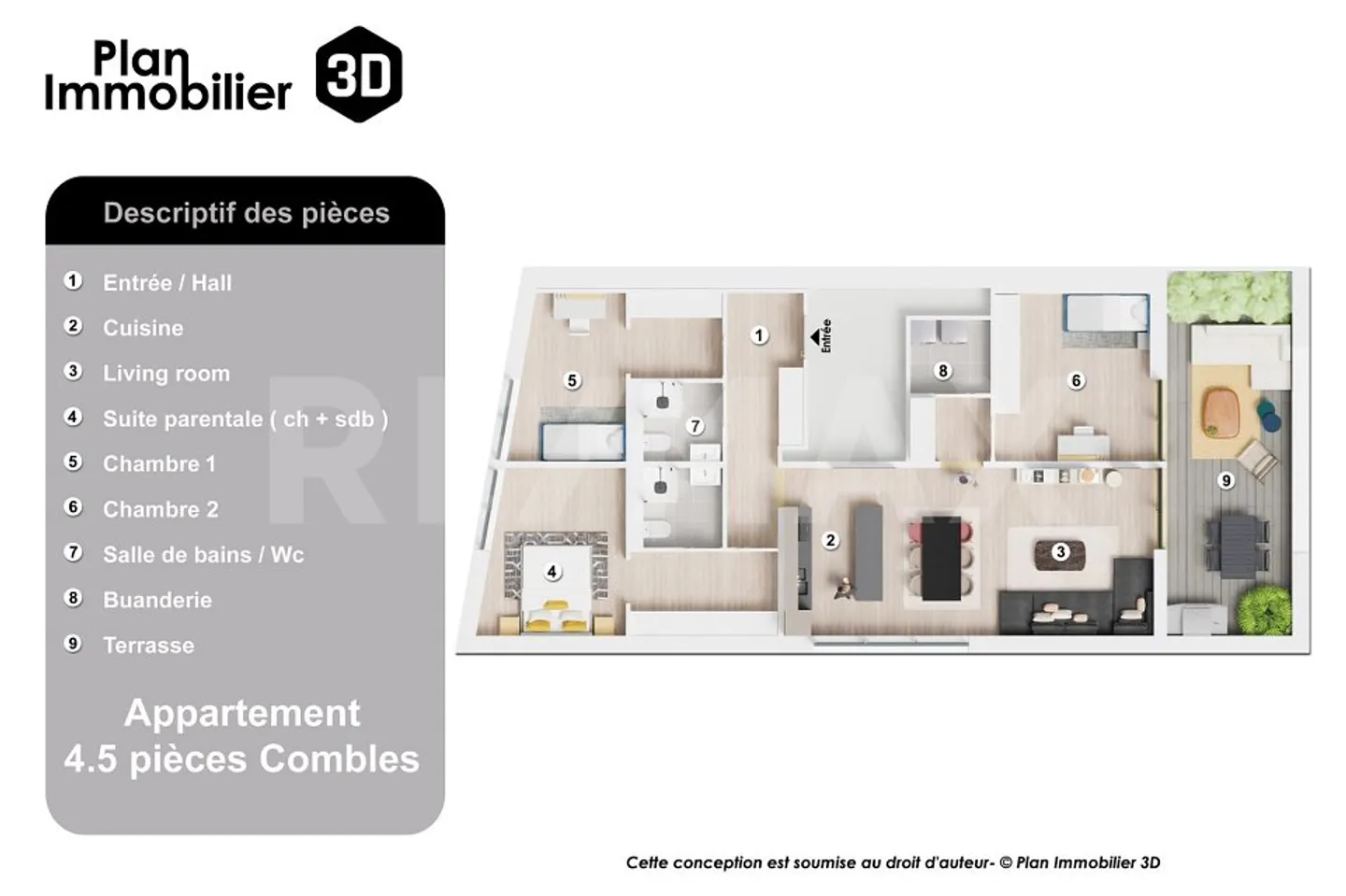 PROMOTION EN VENTE SUR PLAN – LOT B5, APPARTEMENT 4,5 PIÈCES AVEC L... - Foto 4 von 7