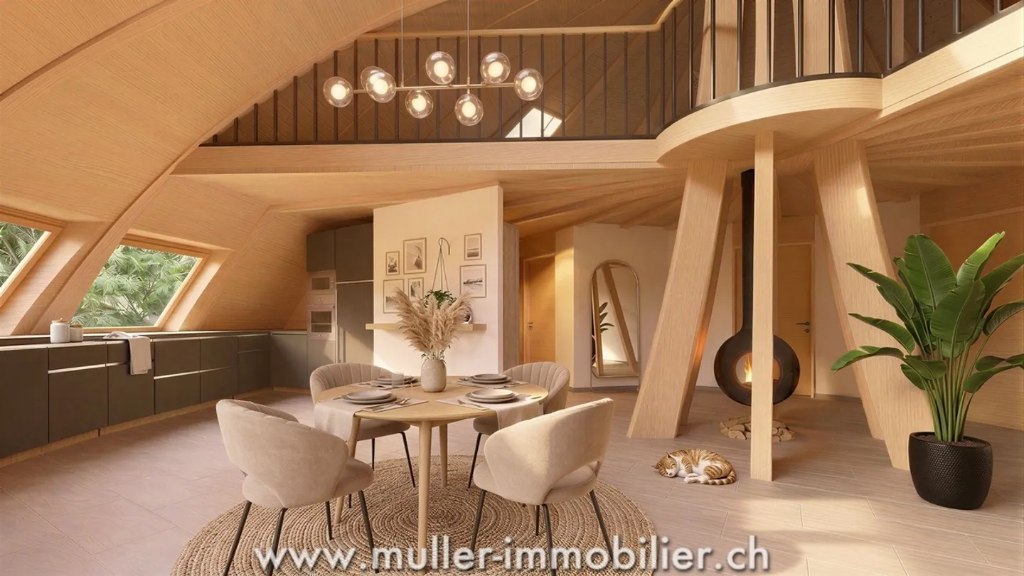 Innovatives Öko-Haus in Villarimboud - Foto 1 von 13