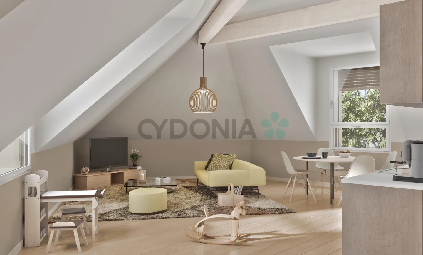 À VENDRE APPARTEMENT 4 PIÈCES DANS LE MANSARD DE 97M², AU TOTAL 152M2 DE SURFACE AU SOL, À CHÊNE-BOURG - Photo 2 sur 4