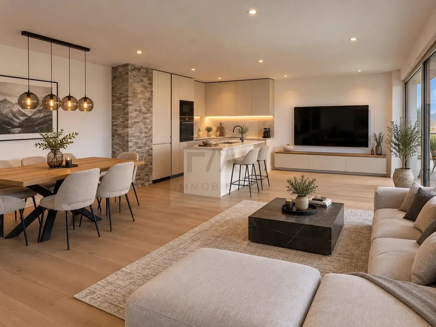 Zu vermieten neue 2,5-Zimmer-Wohnung in Aproz (Sion) - Foto 1 von 7