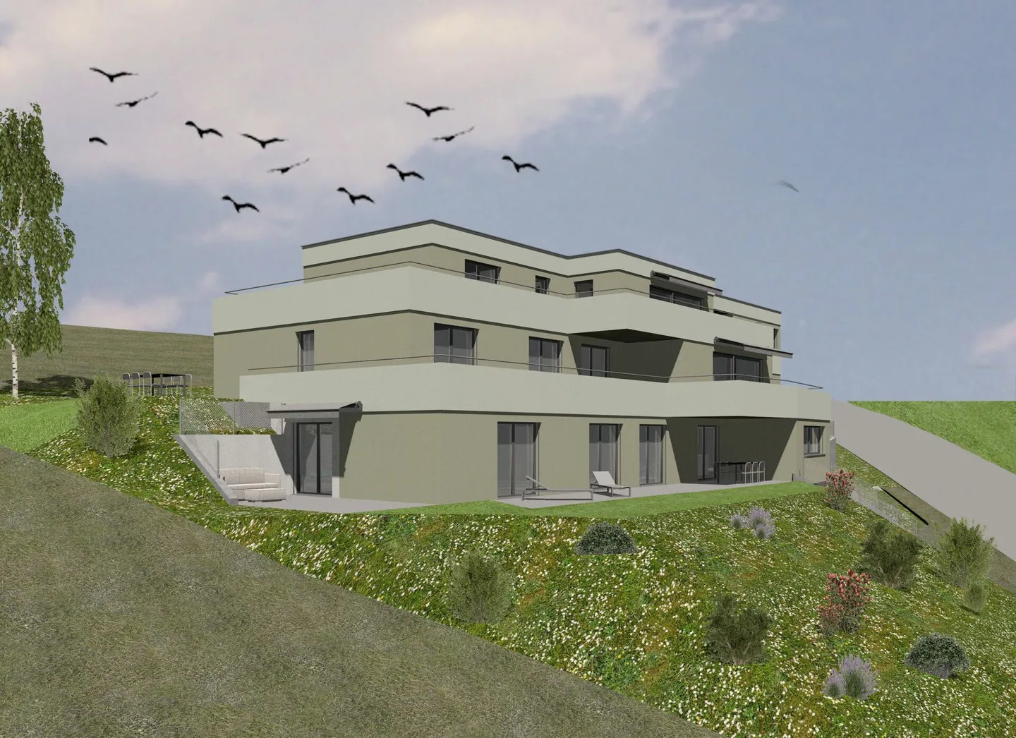 Grosszügige Terrassenwohnung mit Aussicht - Foto 1 von 10