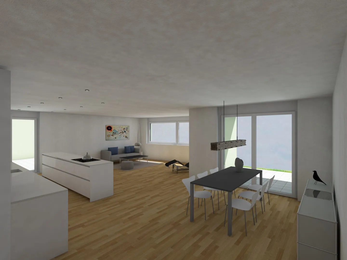 Spacious terrace apartment with mountain view and private garden area - Photo 3 of 10