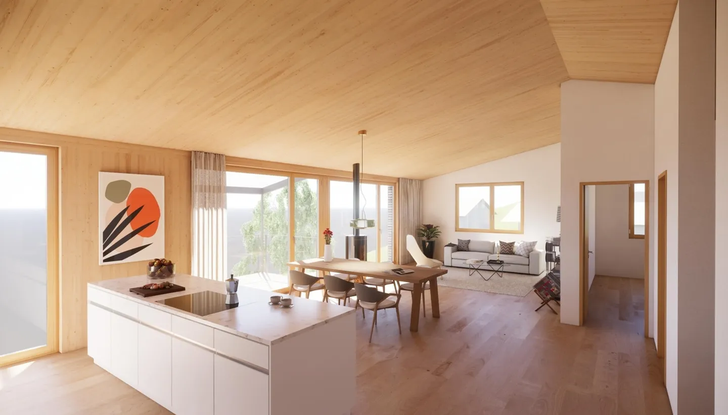 «Ökologische 4.5-Zimmer Dachwohnung in Wienacht-Tobel (Neubau)» - Foto 4 von 11