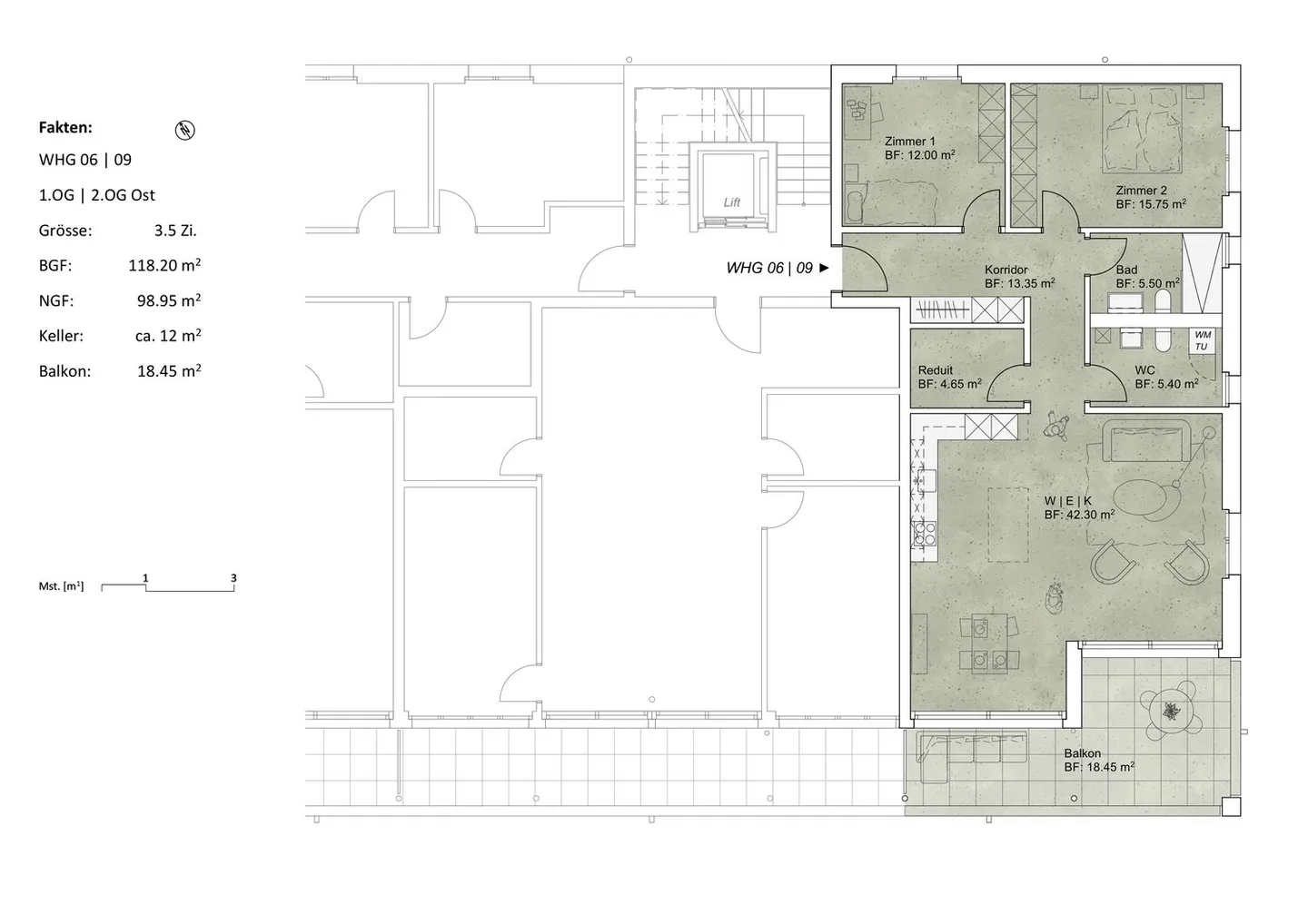 3.5-Zimmer-Wohnung im 1. OG - Neubau! - Foto 7 von 8