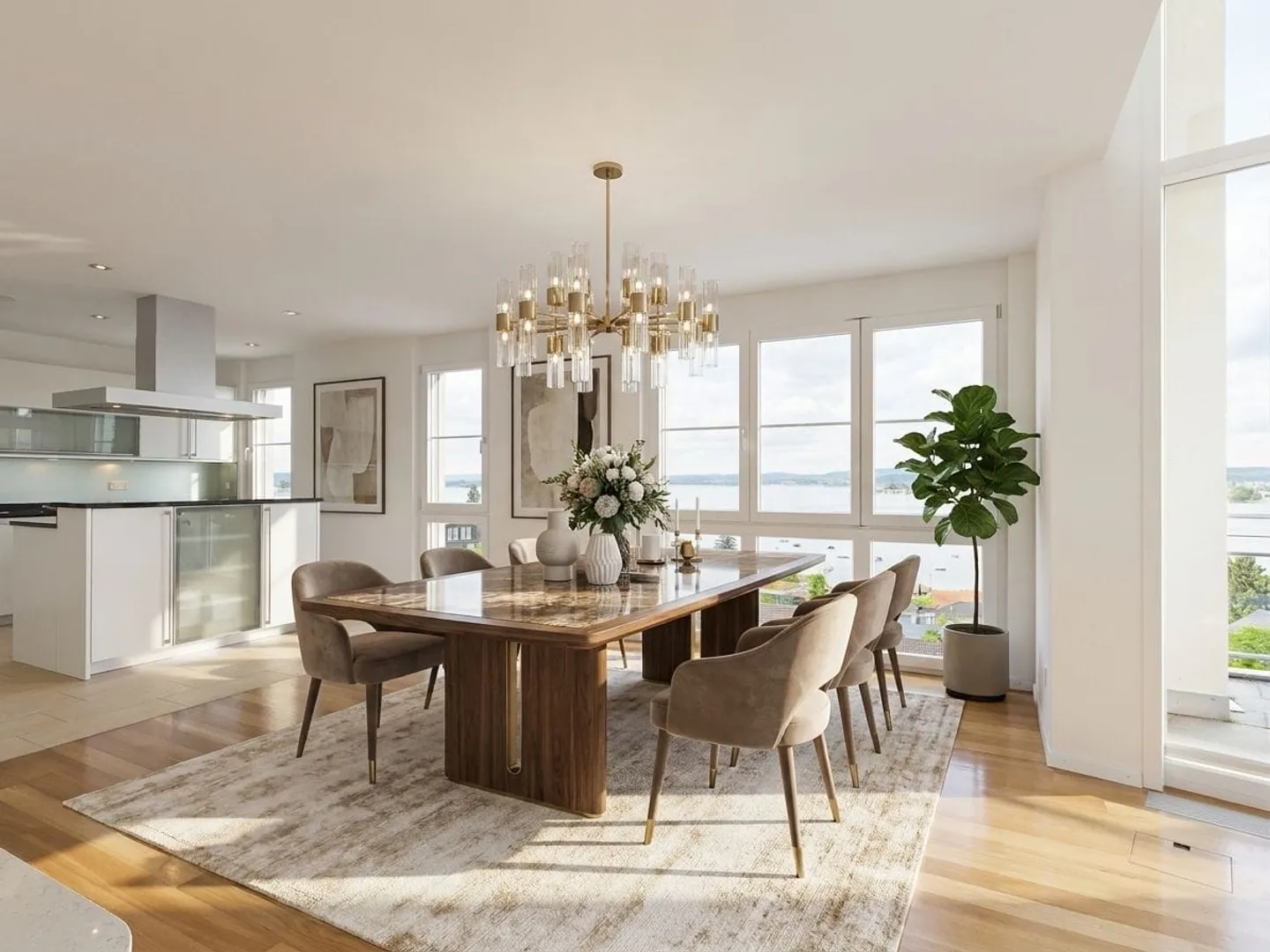 Seltene Maisonette Wohnung, einzigartiger Seesicht, 2 Terrassen und 170m2 Wohnfläche - Foto 6 von 12