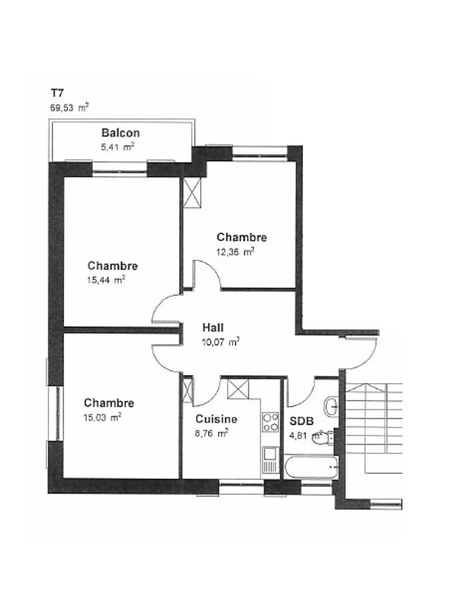 3.5 room apartment on the 2nd floor for rent in Marly! - Photo 7 of 7