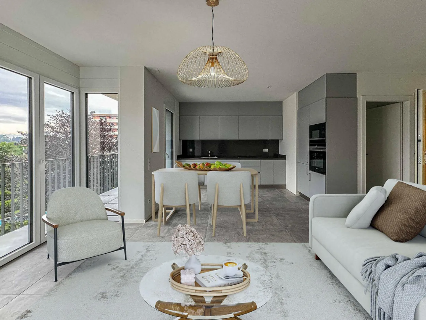 Nouveau 3.5 pièces avec terrasse à revenu à Vacallo - Photo 1 sur 6