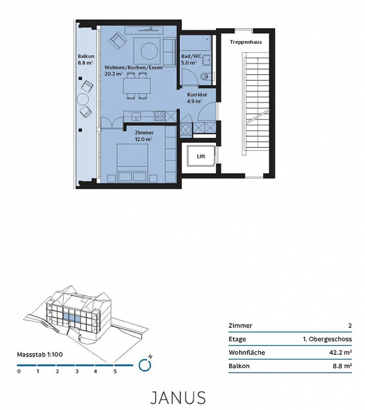 Moderne Wohnung im Eigentumsstandart - Foto 6 von 6
