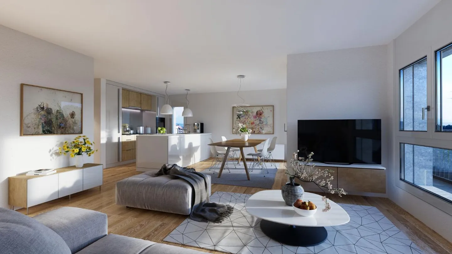 Charmante Attikwohnung mit Aussicht - Foto 3 von 5