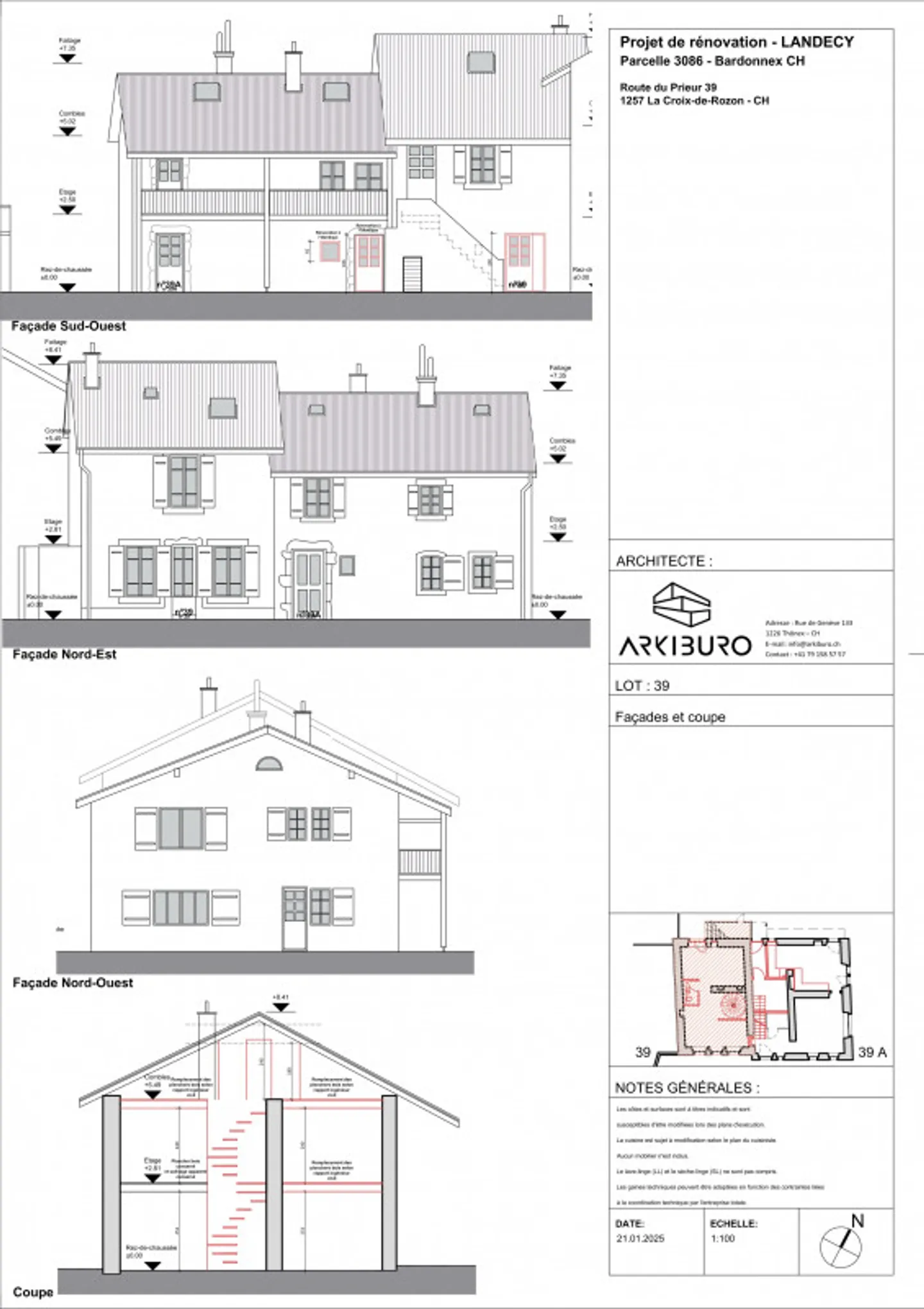 Renovated triplex of 127 m² in the heart of the village of Landecy, eligible for Casatax - Photo 6 of 9