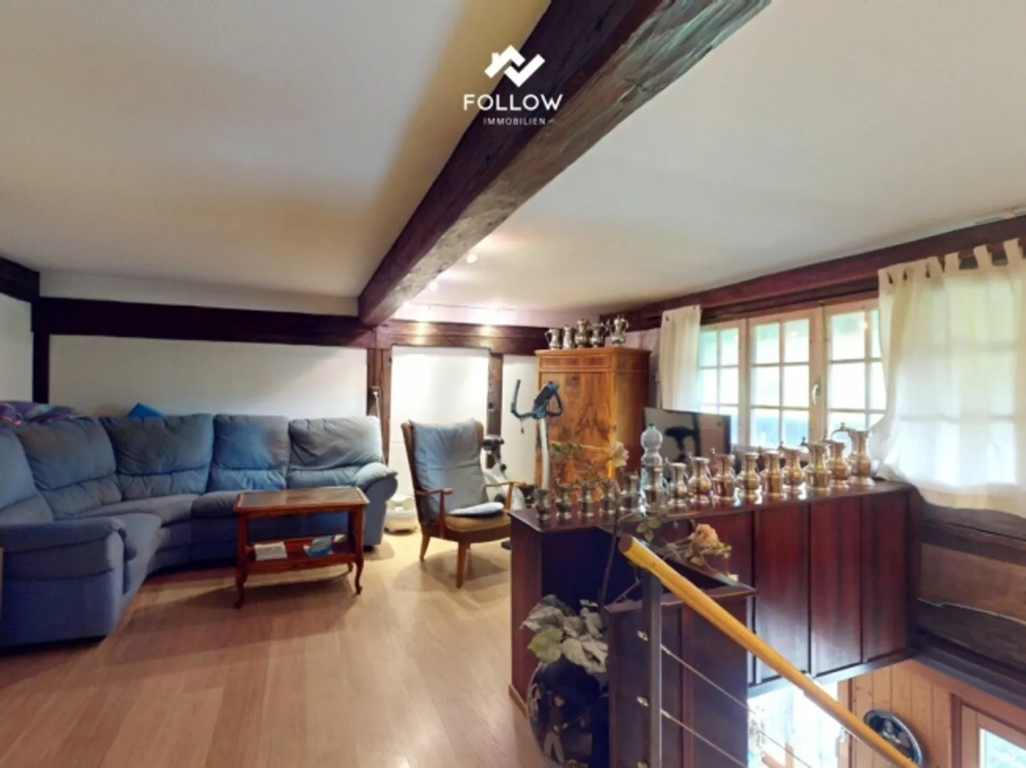 Fattoria convertita e parzialmente ristrutturata in una posizione tranquilla con vista panoramica e garage - Foto 5 di 12