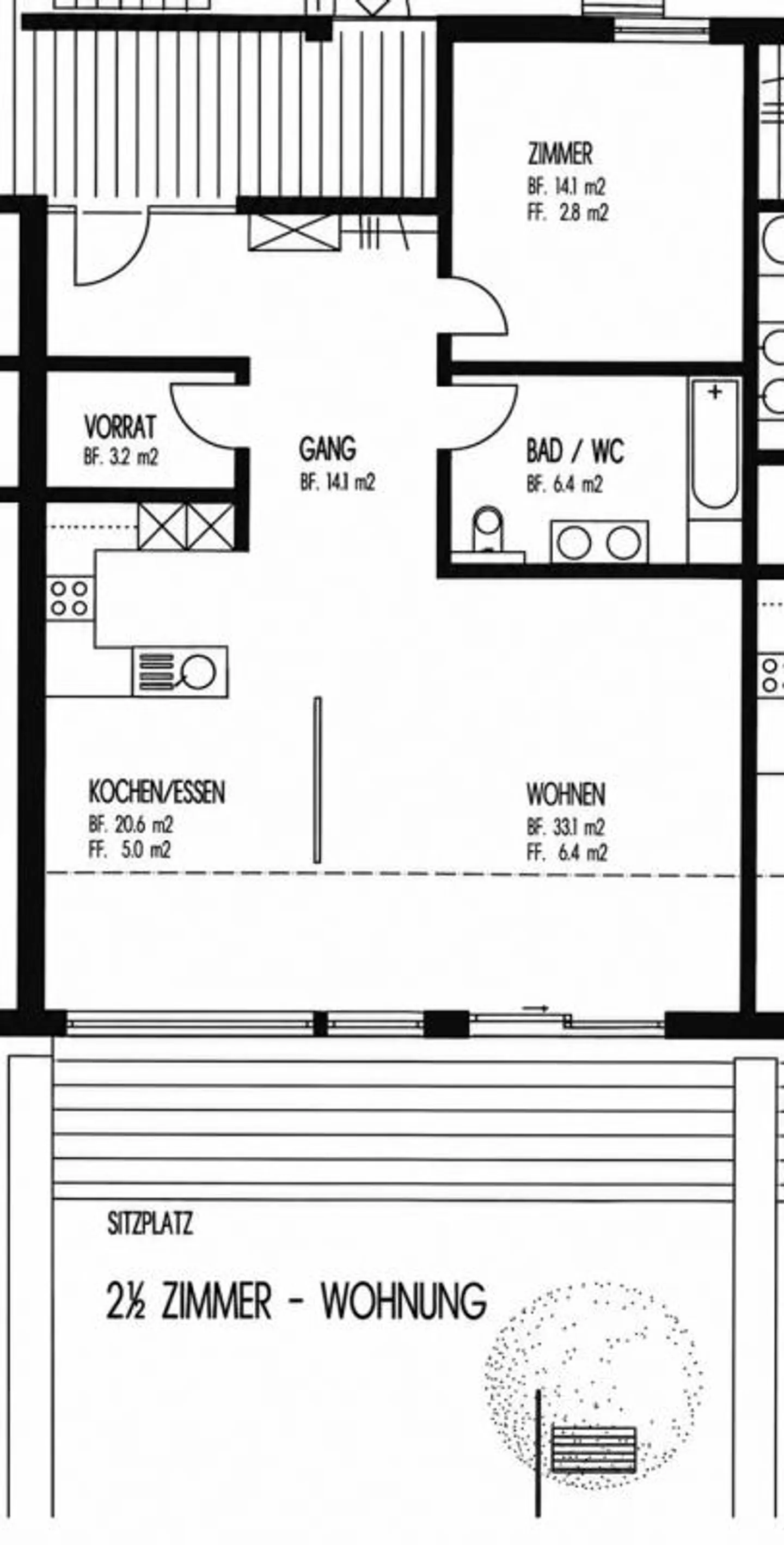 Appartement 2,5 pièces avec coin salon confortable et places de parking en sous-sol à Netstal, commune de Glarus - Photo 16 sur 17