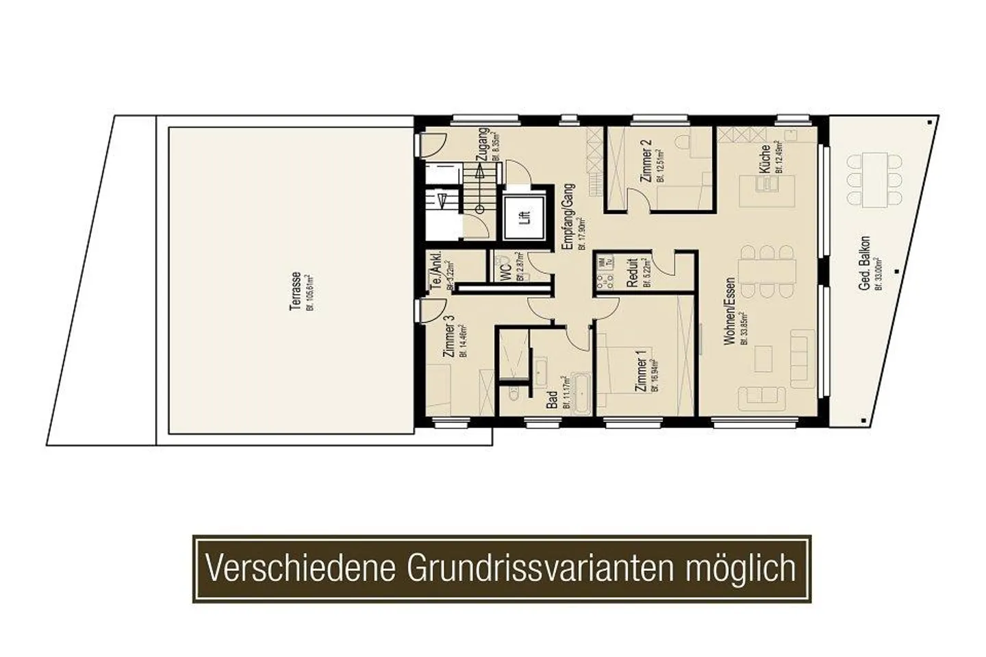 4.5 Zimmer-Attikawohnung - Zentral gelegen in kleiner Überbauung - Foto 2 von 7
