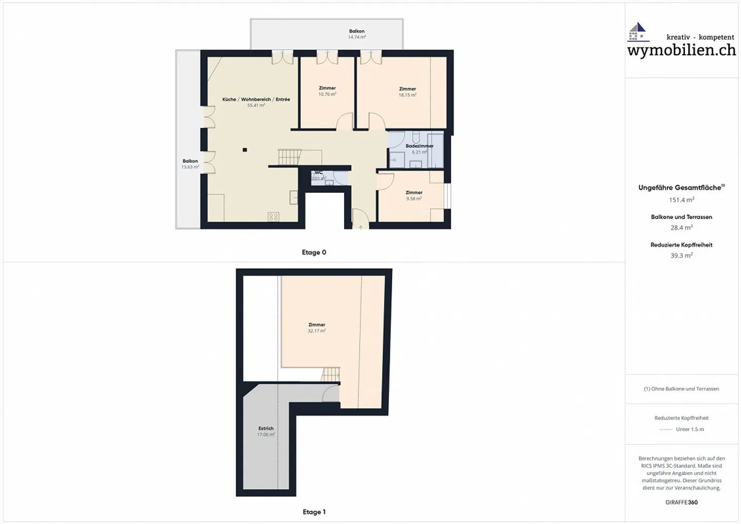 Ampio attico di 4½ locali con galleria + due balconi - Foto 9 di 9