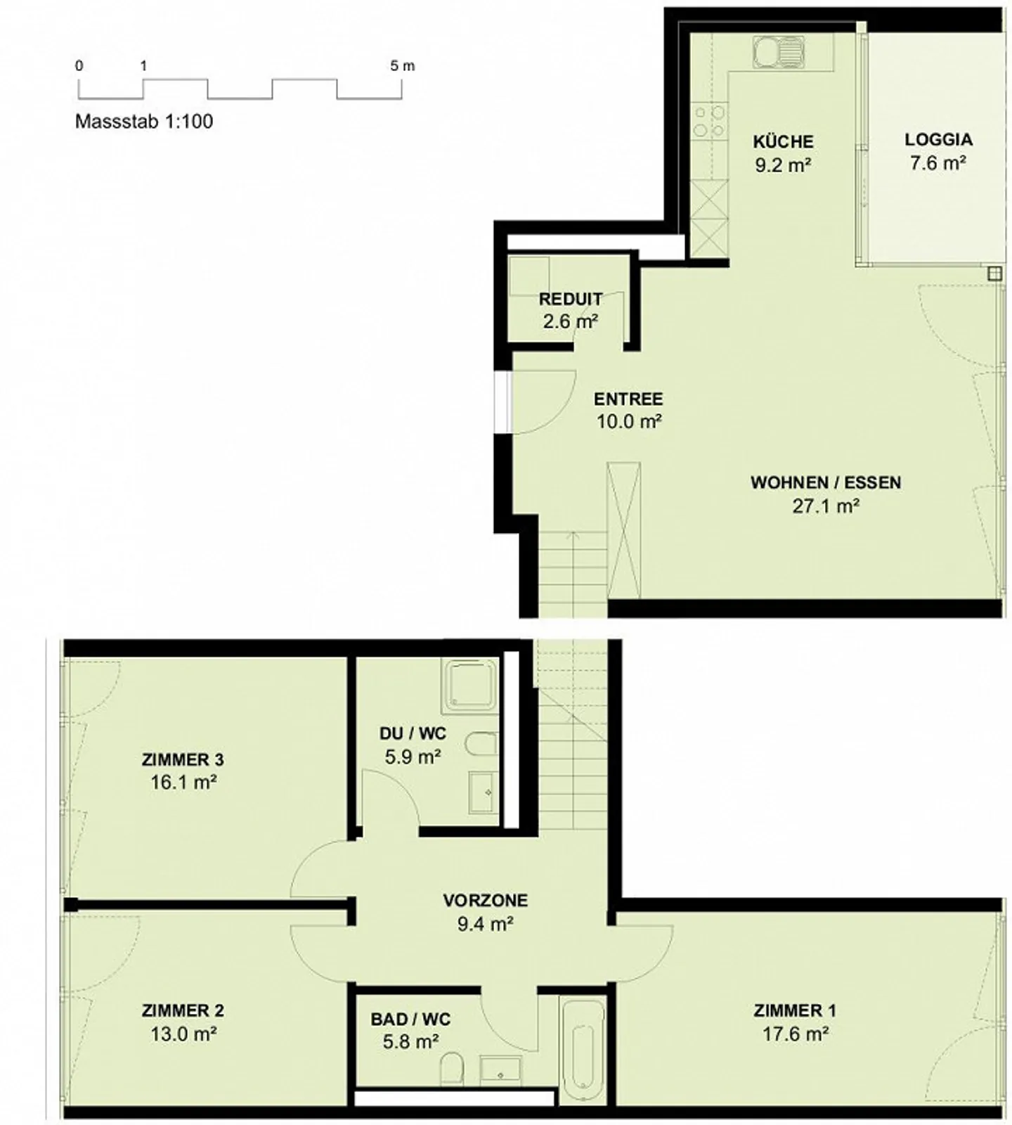 4.5-room maisonette apartment (117 m²) in the Rosental district at Erlenmattpark Basel - Photo 15 of 15