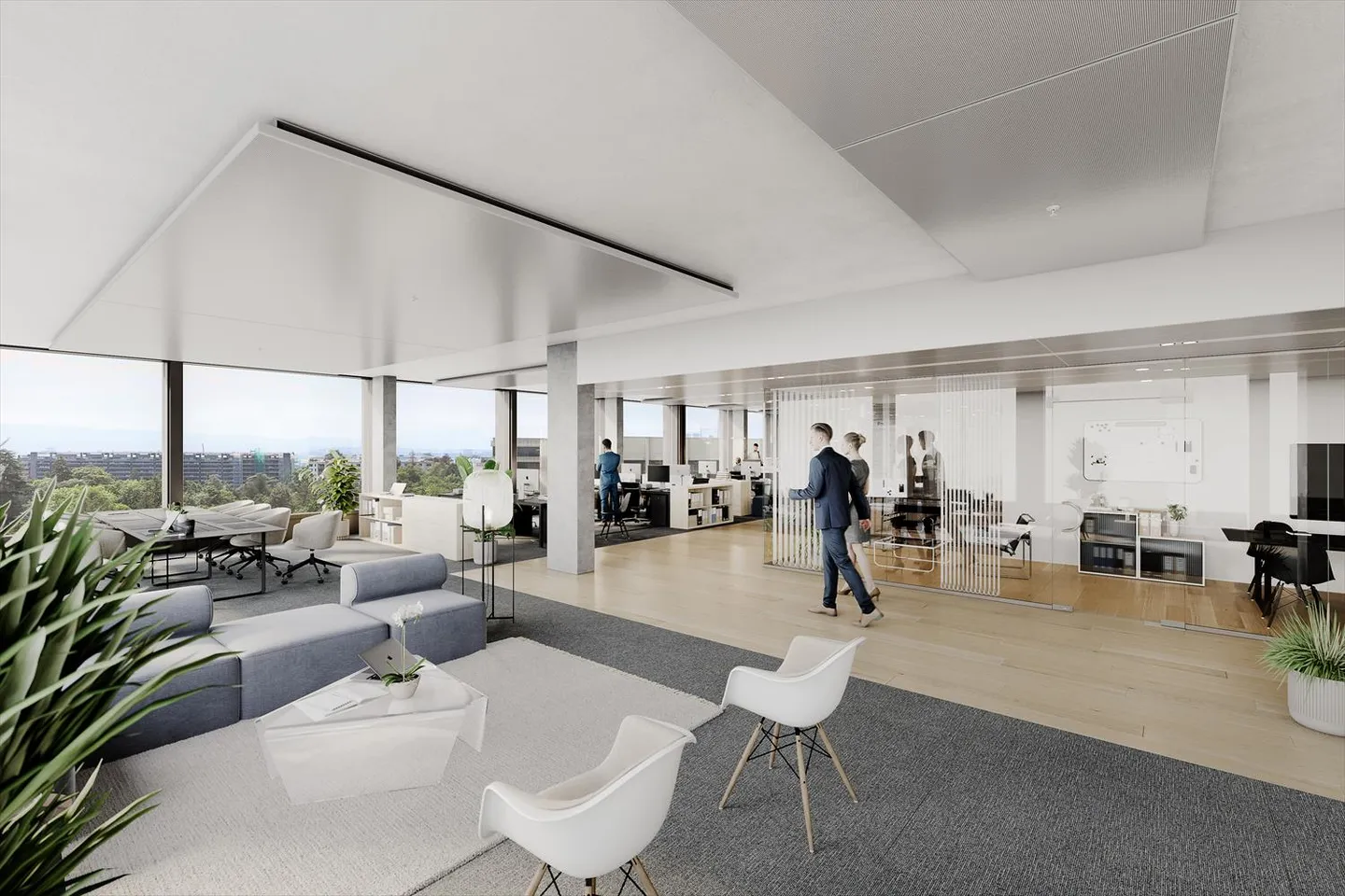 Eine grüne Arbeitsumgebung, die für Begegnungen und Synergien gestaltet ist - Foto 4 von 10