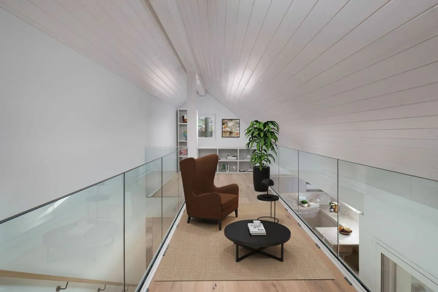 Maisonette en attique avec vue sur le lac - Vivre au-dessus des toits de Männedorf - Photo 9 sur 14